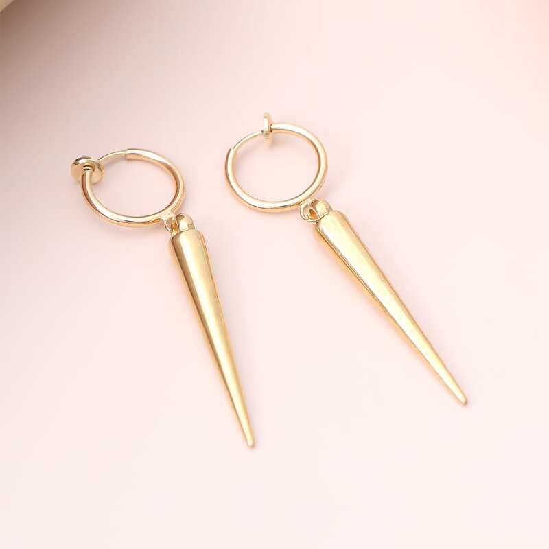 

Spiked Decor Earrings, Gold