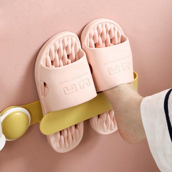 

1pc Random Color Wall Mounted Shoes Rack, Yellow