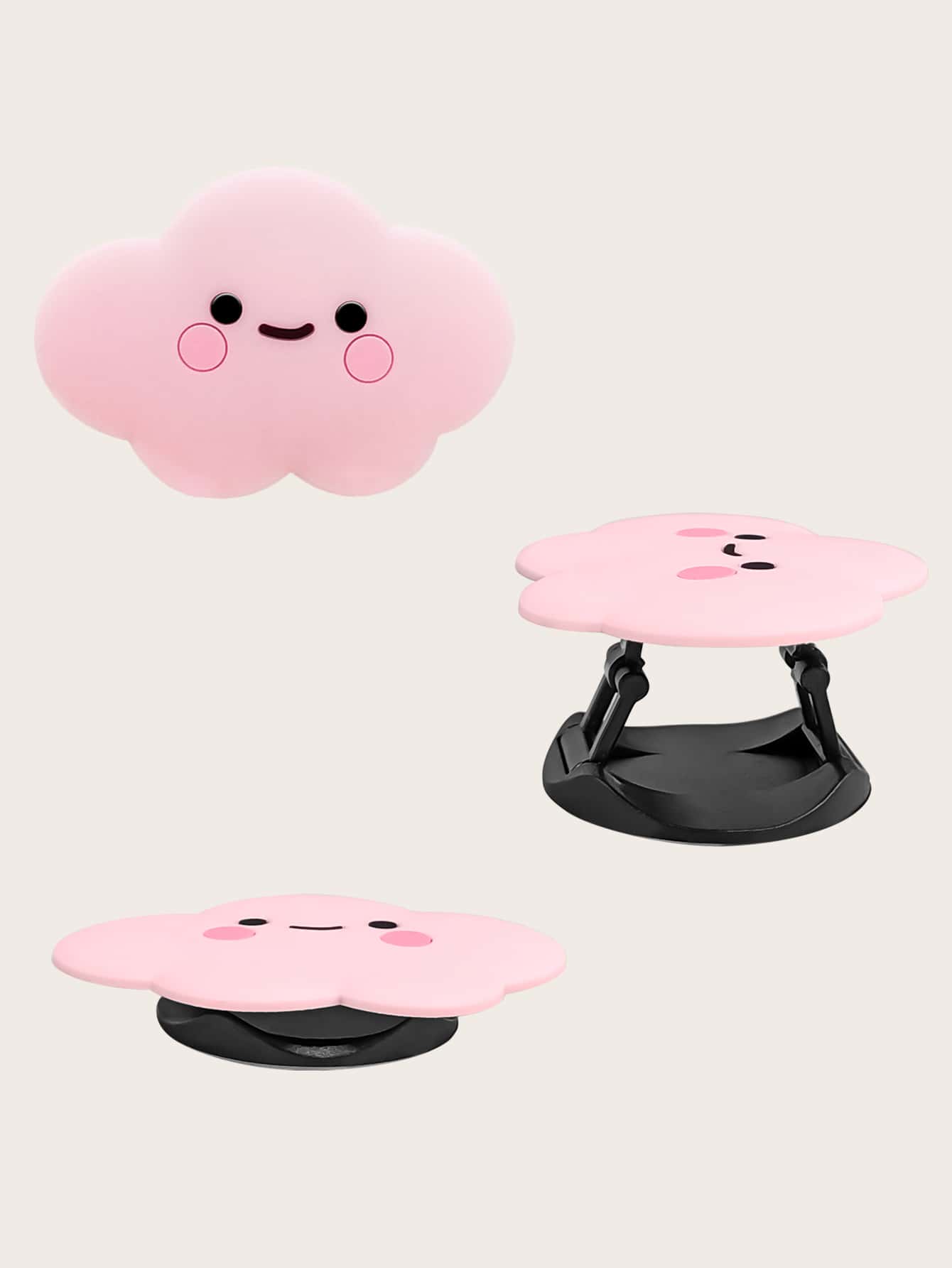 Cloud Shaped Phone Holder - Pink - View 1