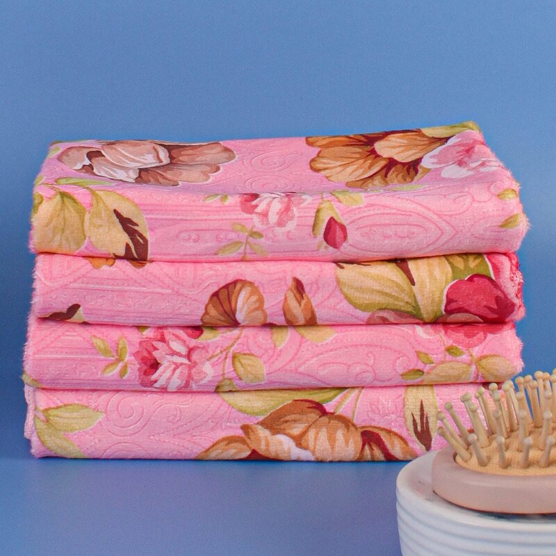 

1pc Flower Print Dry Hair Towel, Multicolor