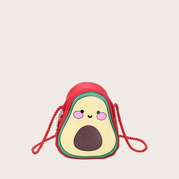 

Girls Avocado Design Crossbody Bag, Red