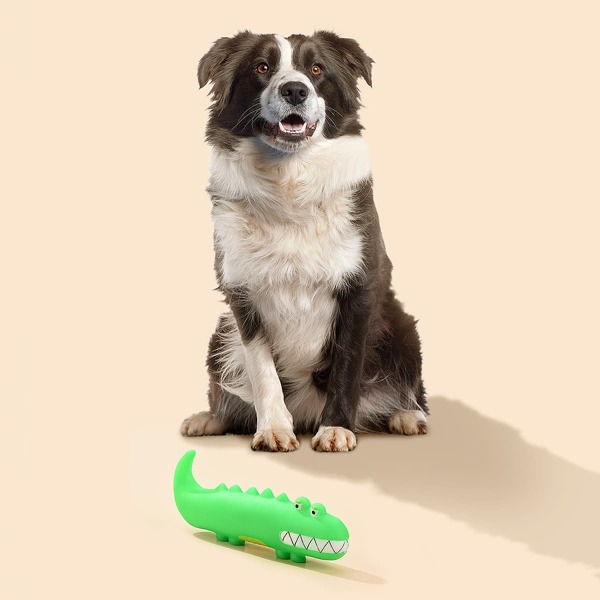 

Crocodile Shaped Pet Sound Toy, Green