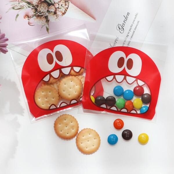 

1pc Cartoon Graphic Candy Bag, Red