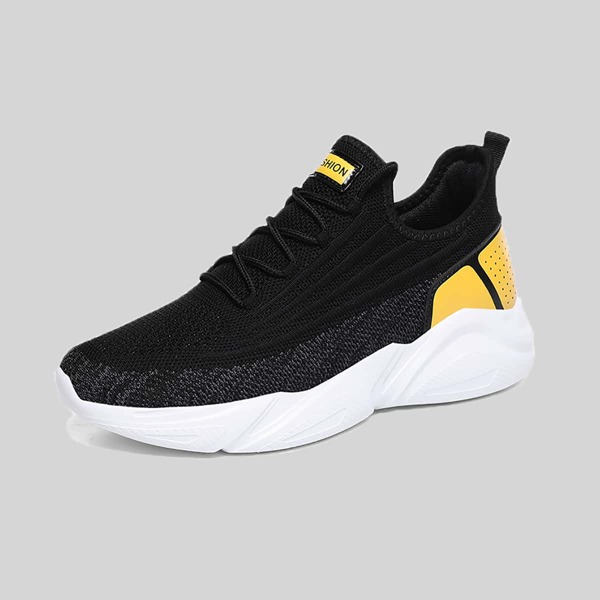

Men Lace-up Decor Sneakers, Black