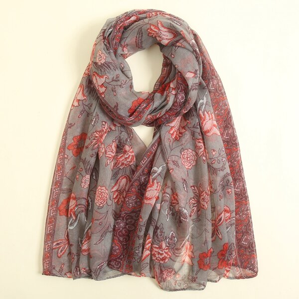 

Floral Pattern Scarf, Multicolor