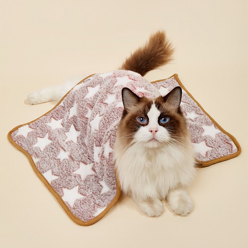 

Star Print Pet Blanket, Brown