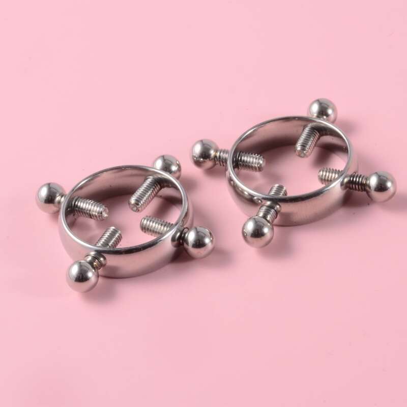 

2pcs Stainless Steel Nipple Ring, Silver