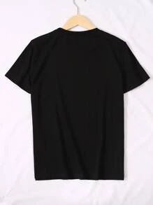 Flirla Cartoon Graphic Round Neck Tee