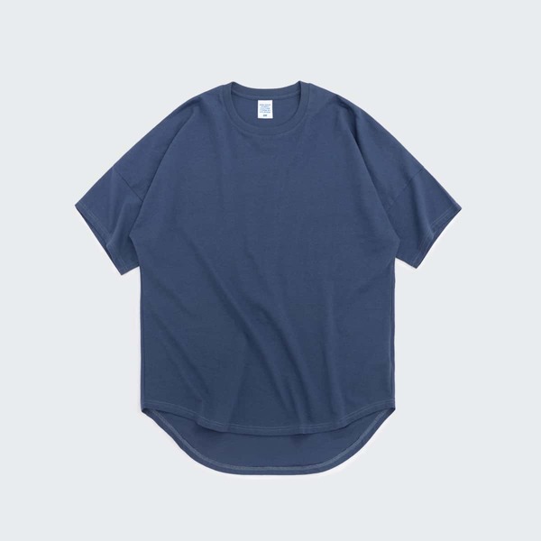 

Men Drop Shoulder Solid Tee, Dusty blue