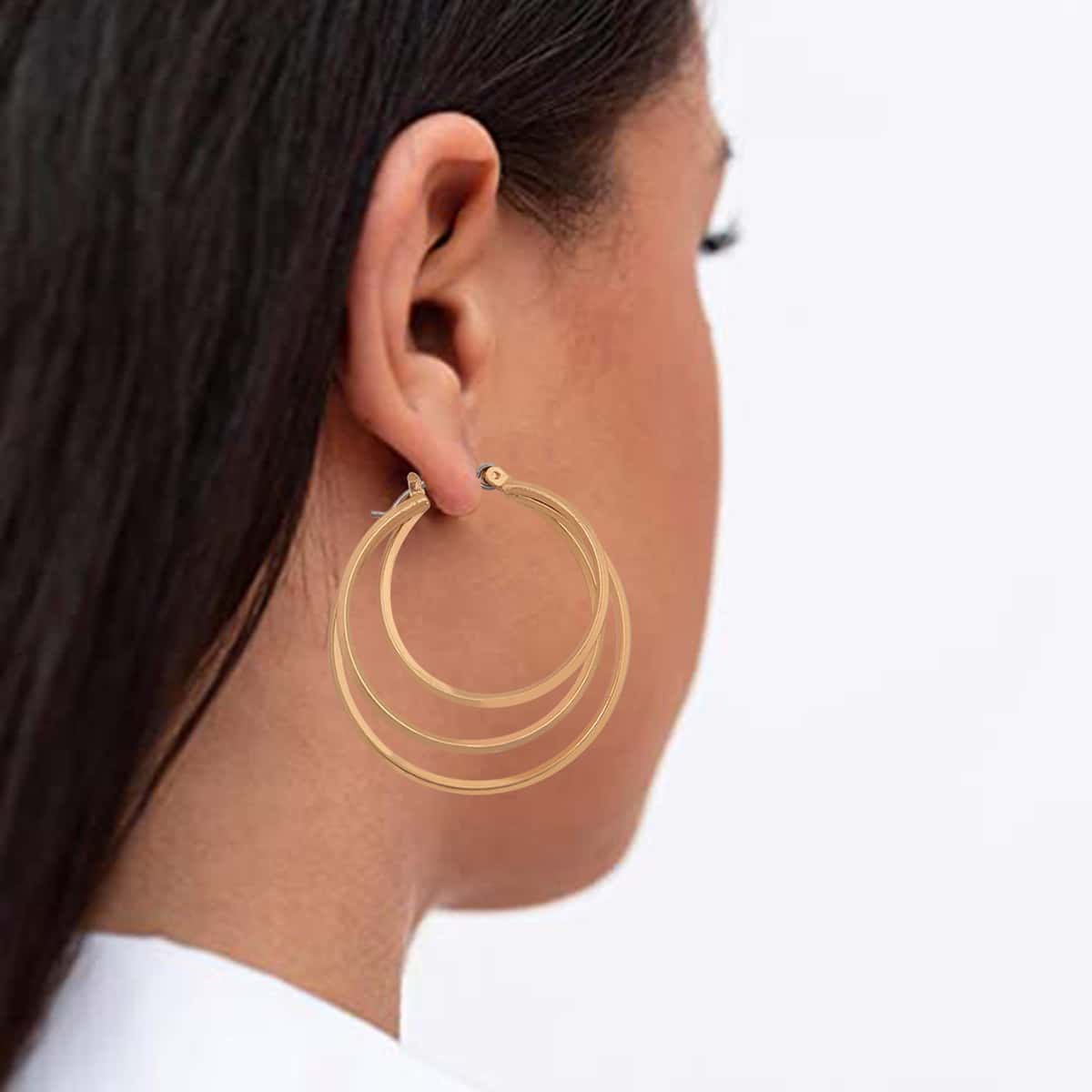 

Layered Hoop Earrings, Gold