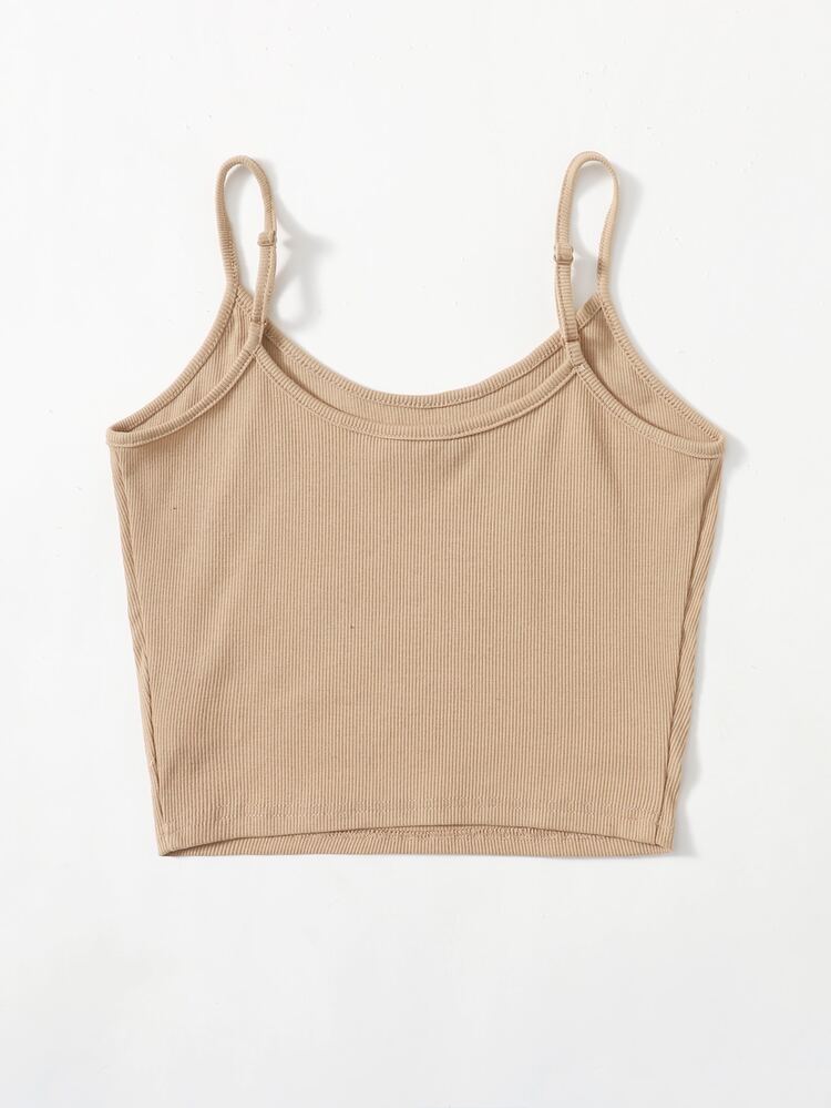 Muchica Floral and Graphic Print Cami Top - Khaki - View 2