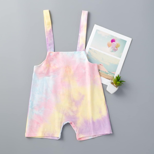 

Toddler Girls Tie Dye Overall Romper, Multicolor