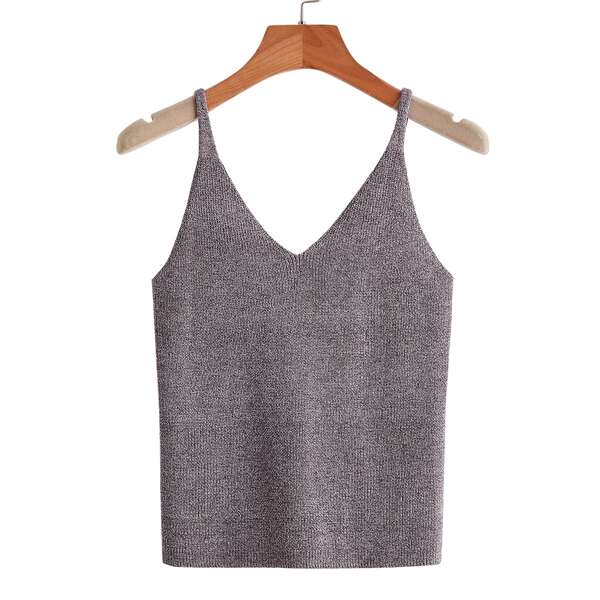 

Solid Ribbed Knit Top, Dusty purple