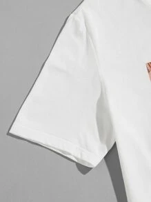 Manfinity Men Slogan Graphic Tee & Drawstring Shorts Set