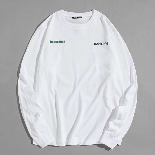 

Men Letter Graphic Tee, White