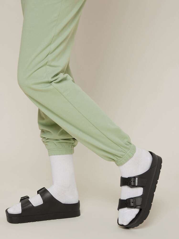 SHUZIA 雙搭扣平台滑梯 - 黑色 - 查看 3