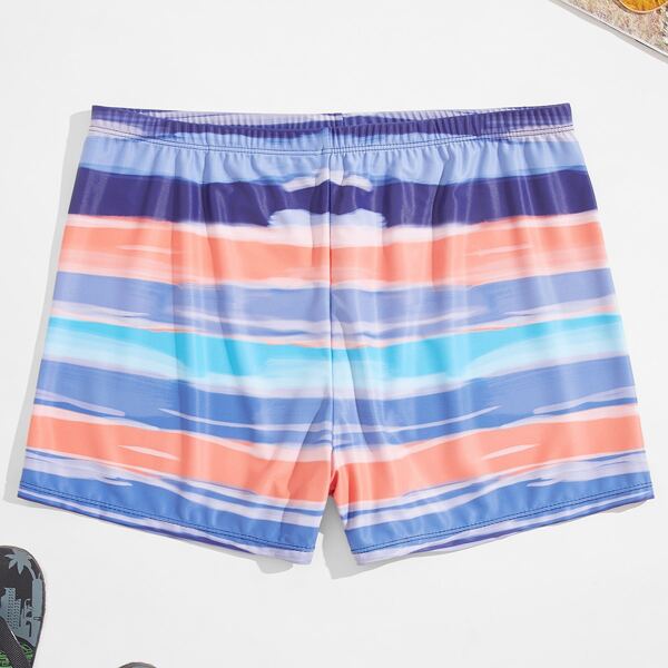 

Men Striped Swim Trunks, Multicolor