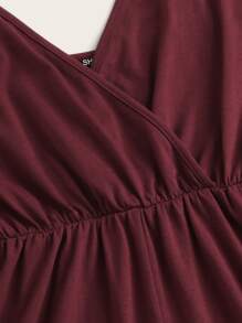 Monos Talla Grande Envolvente Liso Casual - Granate - Ver 5