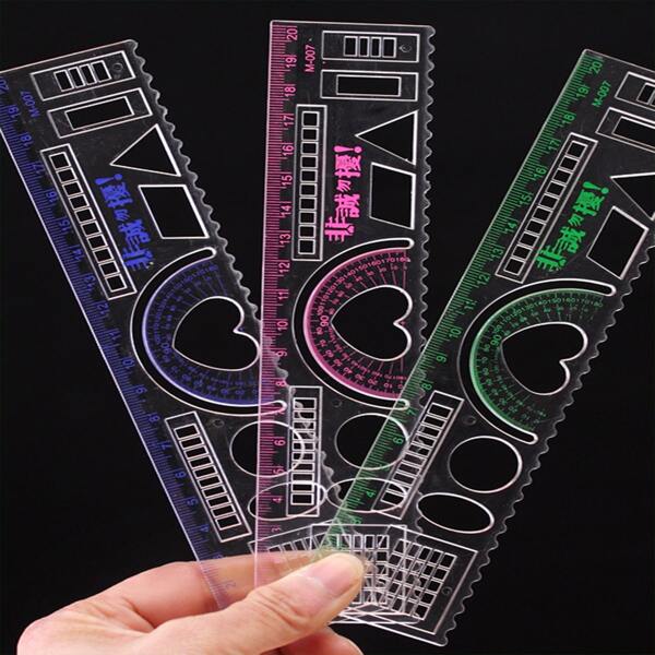 

8pcs Random Hollow Ruler, Multicolor