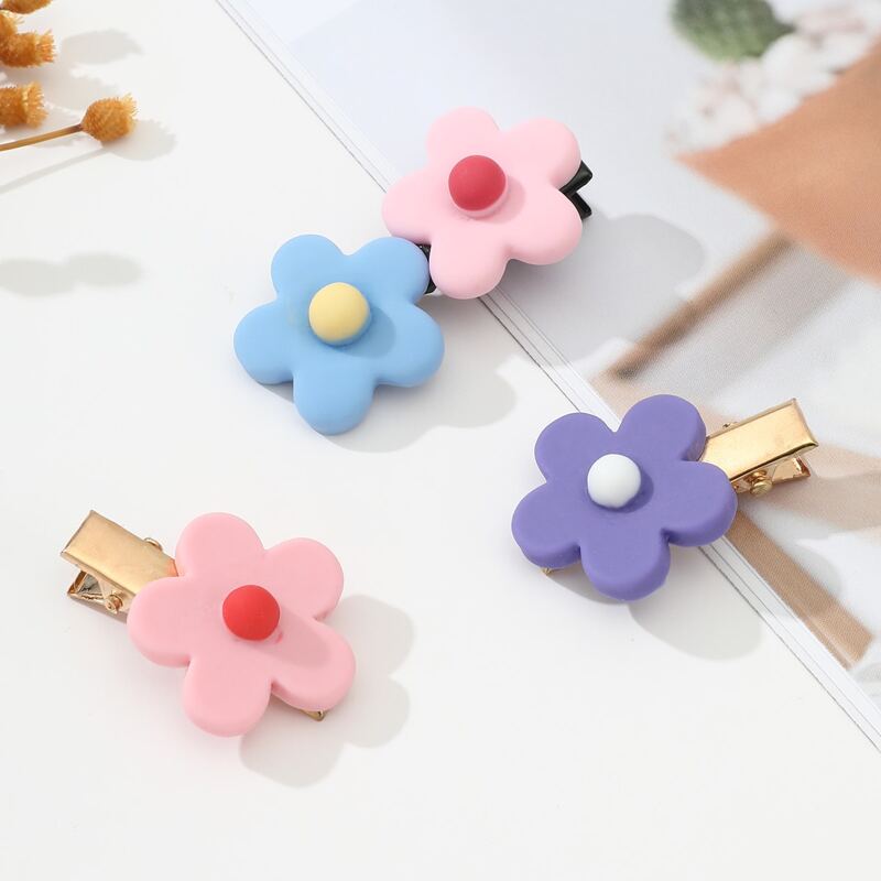 

3pcs Floral Hair Clip, Multicolor