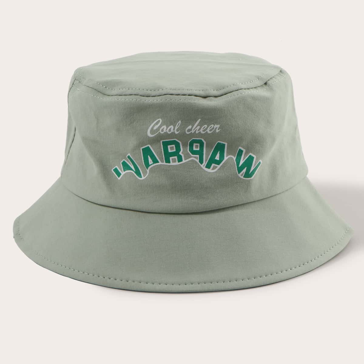 

Letter Graphic Bucket Hat, Mint green