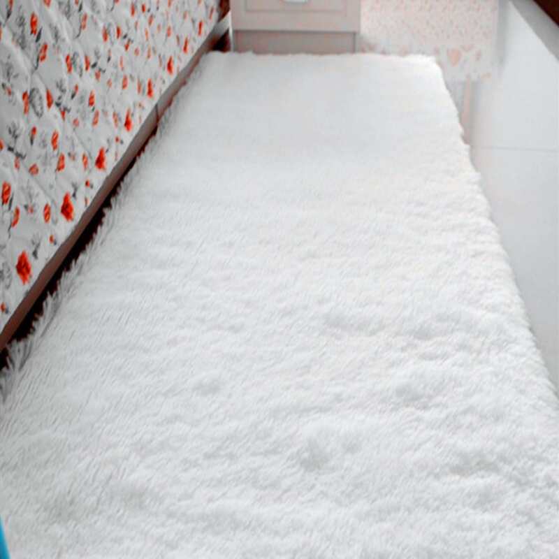 

Solid Color Plush Carpet, White