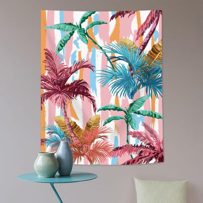 

Palm Tree Print Tapestry, Multicolor