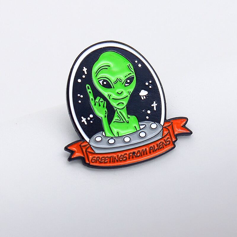 

Alien Design Brooch, Multicolor