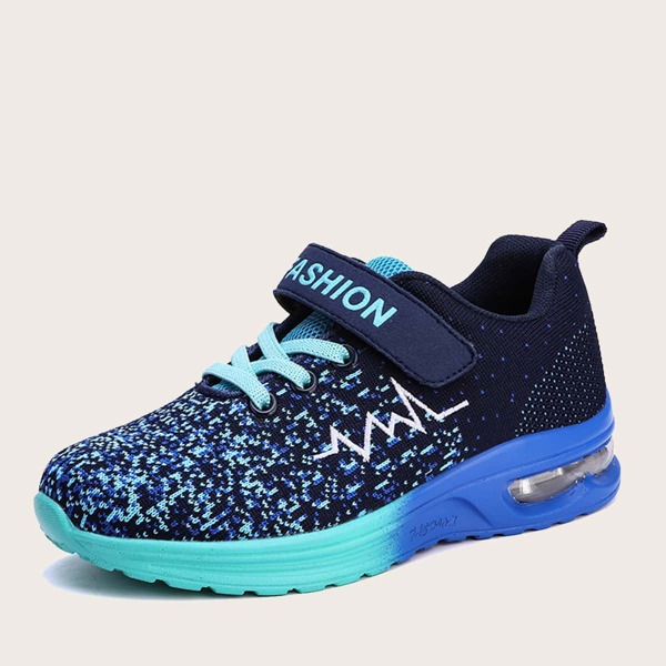 

Boys Velcro Strap Knit Sneakers, Royal blue