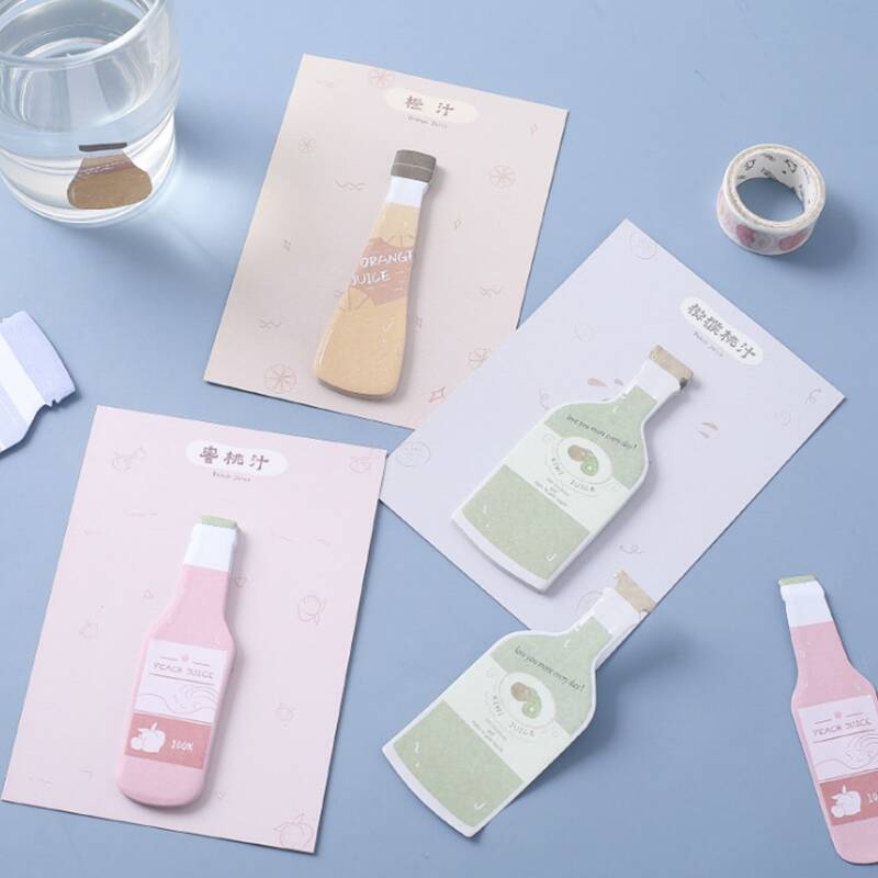 

1pc Random Juice Sticky Note, Multicolor