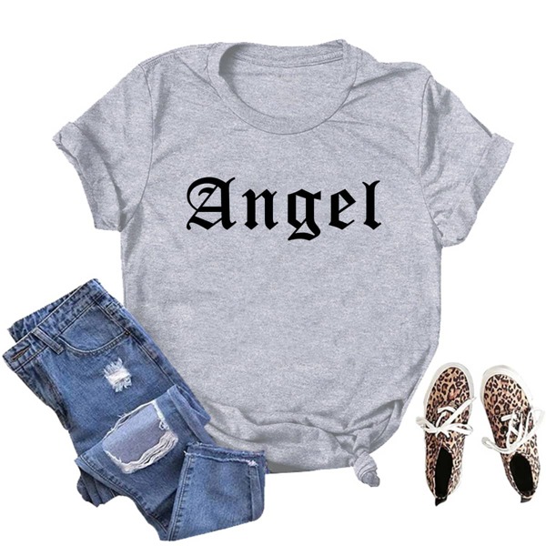 

Letter Graphic Tee, Light grey
