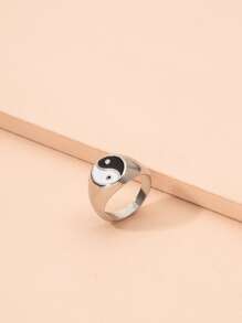 Anillo yin yang - Plateado - Ver 1