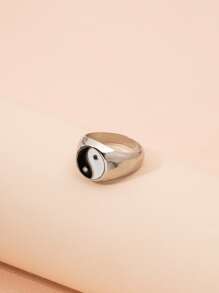 Anillo yin yang - Plateado - Ver 2