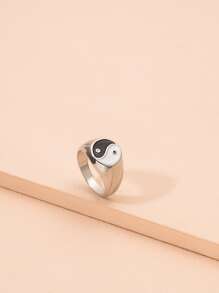 Anillo yin yang - Plateado - Ver 3