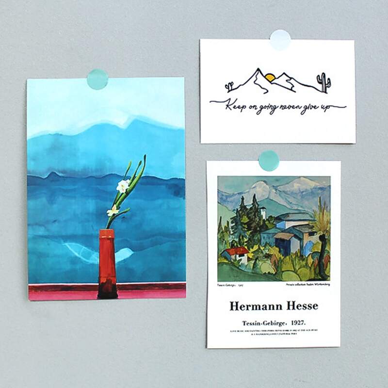 

3pcs Landscape Print Material Card, Multicolor