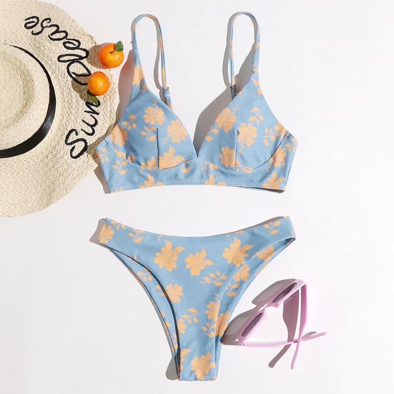 

Floral Bikini Swimsuit, Multicolor