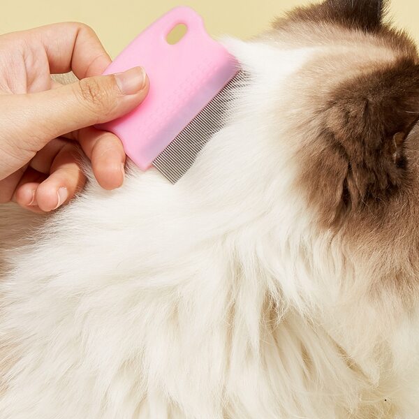 

1pc Pet Flea Removal Comb, Pink