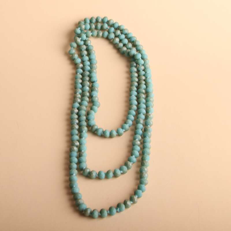 

1pc Beaded Necklace, Mint green