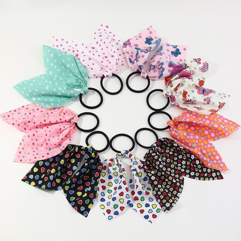 

9pcs Colorful Scrunchie Scarf, Multicolor