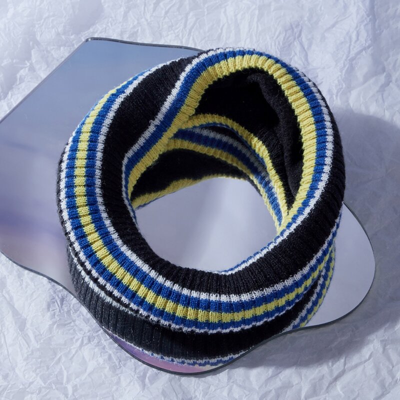 

Striped Pattern Knit Headband, Multicolor