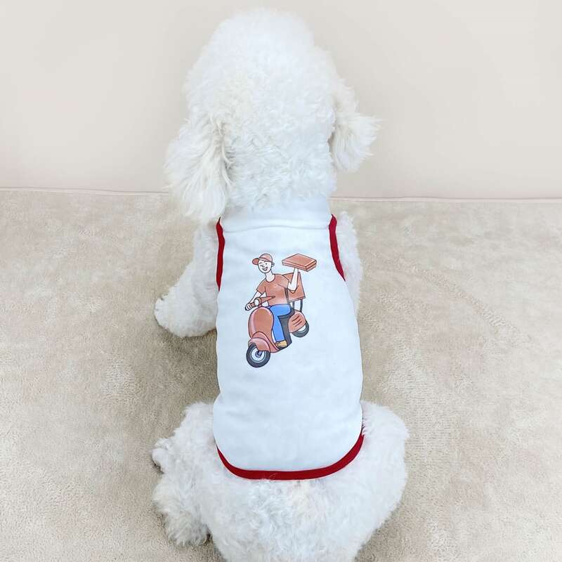 

Cartoon Graphic Pet Tank, White