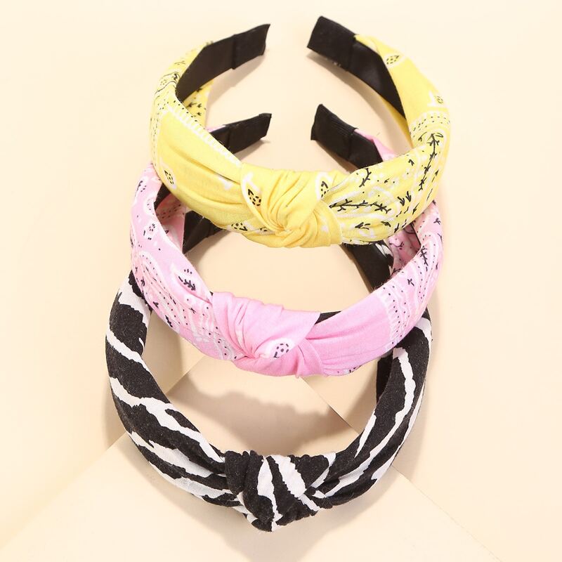 

3pcs Knot Design Headband, Multicolor