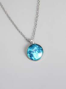 Vòng cổ quyến rũ tròn dạ quang thời trang và phổ biến dành cho nam giới làm quà tặng trang sức và cho vẻ ngoài sành điệu - Bạc - Xem 4