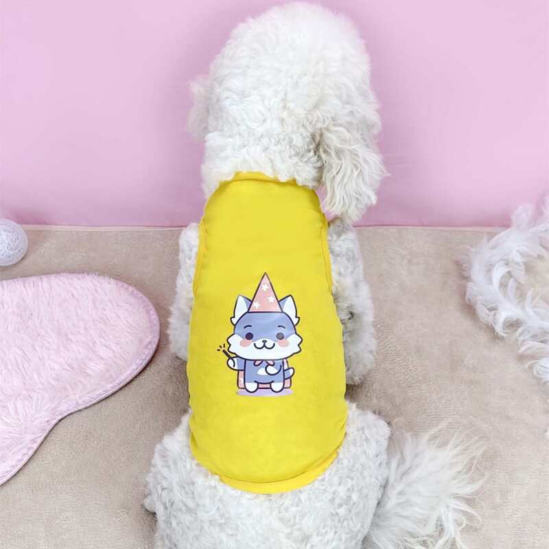 

Cartoon Graphic Pet Tank Top, Yellow