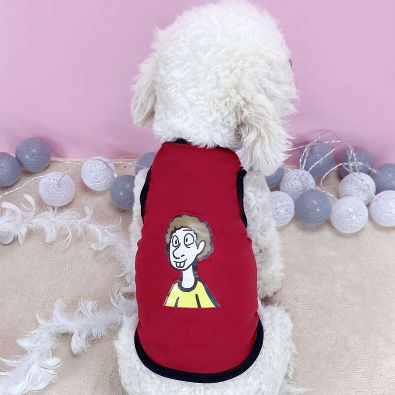 

Cartoon Graphic Pet Tank Top, Red