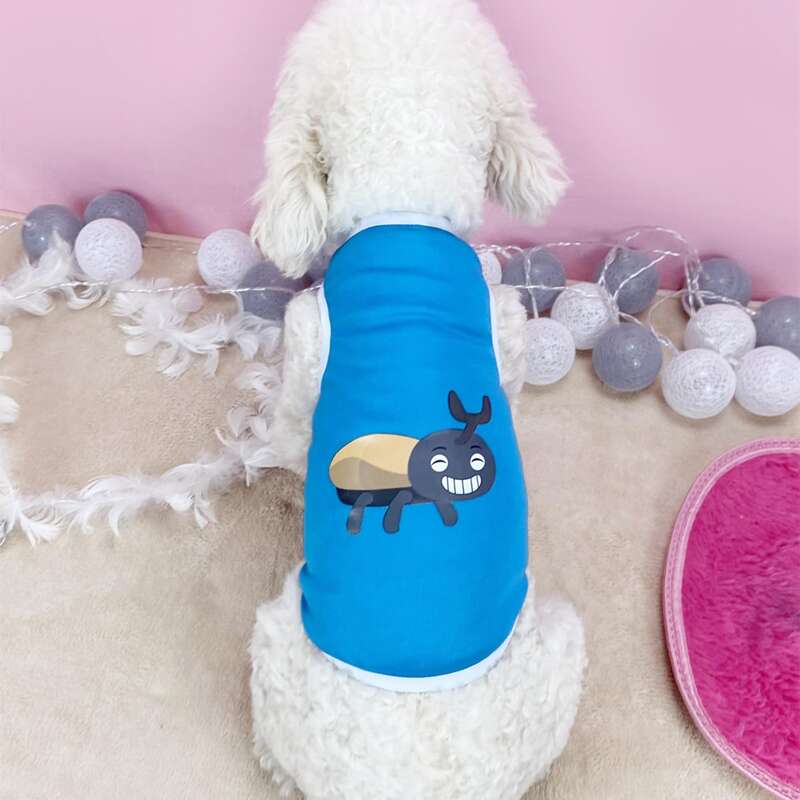 

Cartoon Graphic Pet Tank Top, Blue