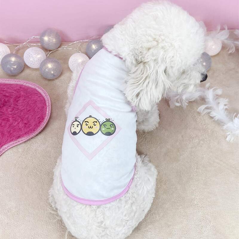 

Cartoon Graphic Pet Tank Top, White