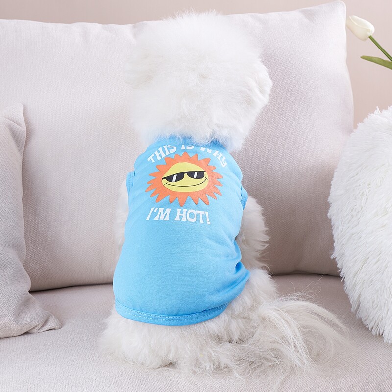 

Cartoon Graphic Pet Tank Top, Blue