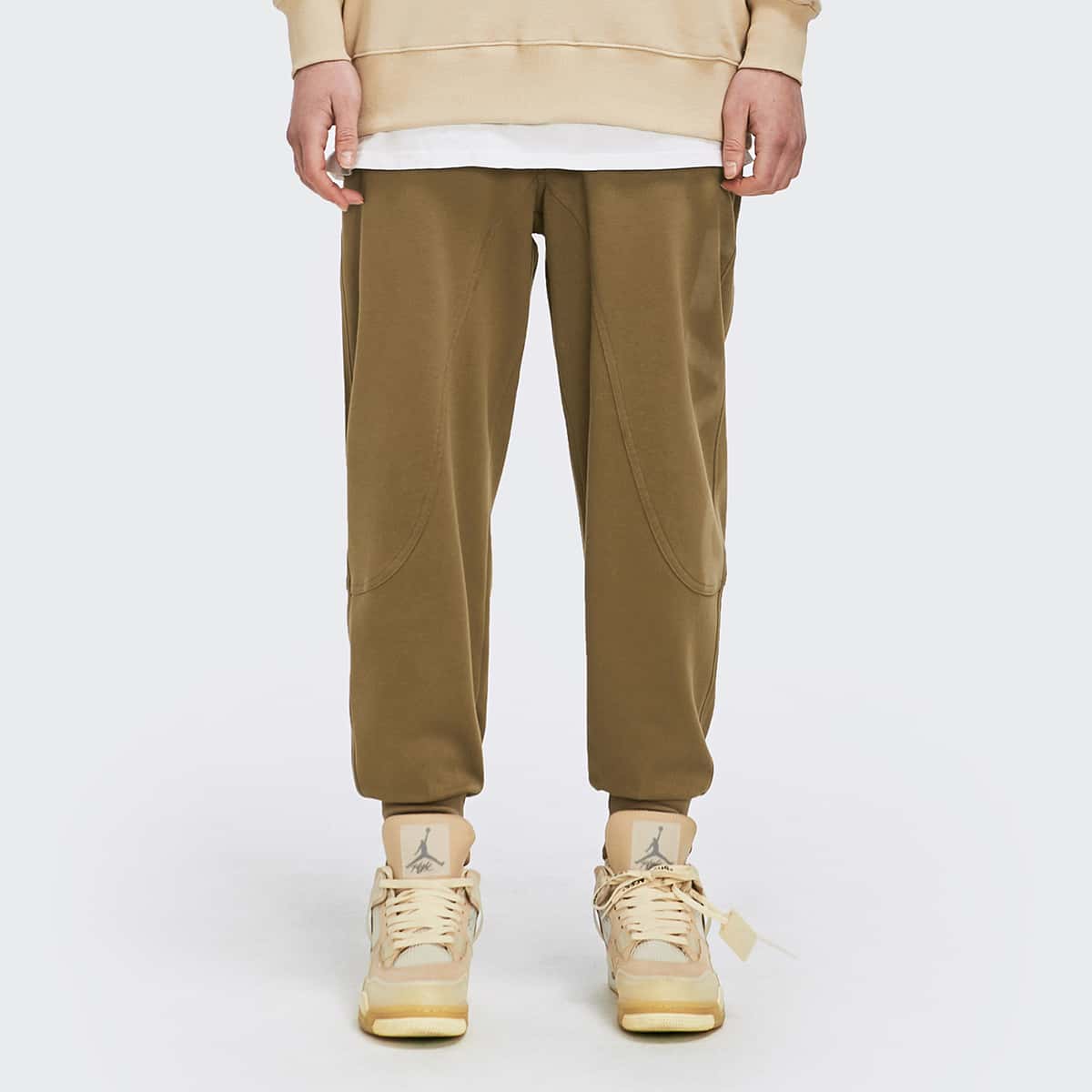 

Guys Drawstring Waist Letter Graphic Sweatpants, Khaki