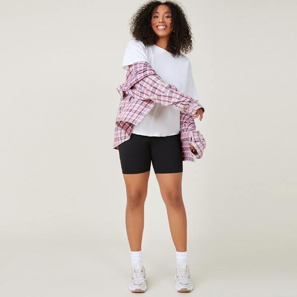 

Plus Short Sleeve Solid Tee, White